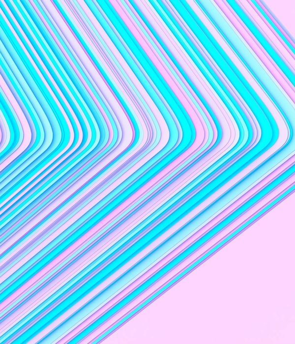 Abstract glowing cyan geometric lines showing dynamic movement